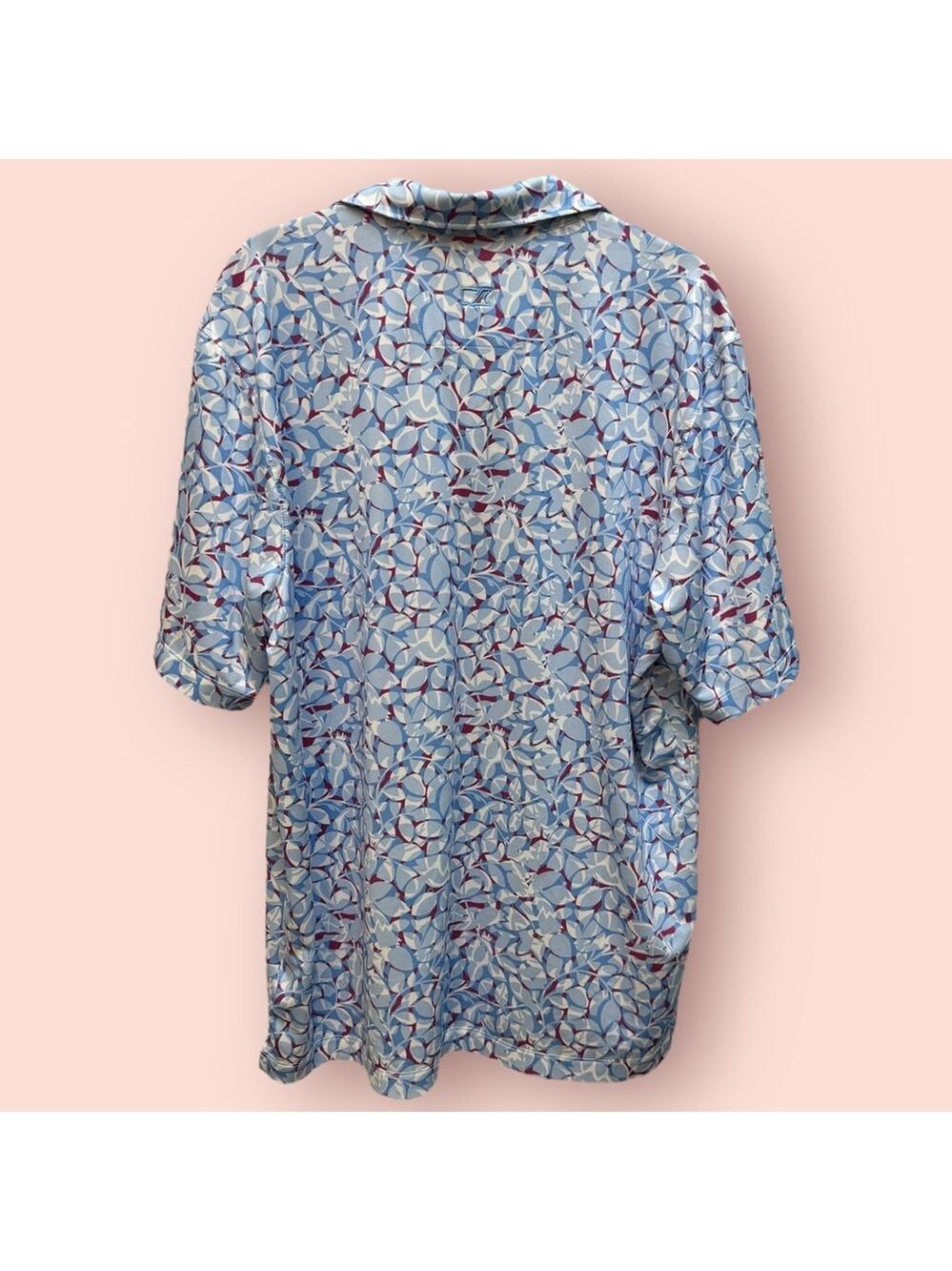 Cutter & Buck Pike Golf Polo Petal Floral Print Shirt Size L - Picture 4 of 8